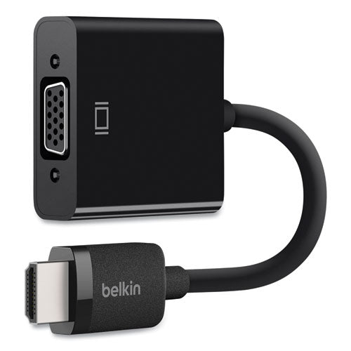 HDMI to VGA Adapter with Micro-USB Power, 9.8", Black-(BLKAV10170BT)