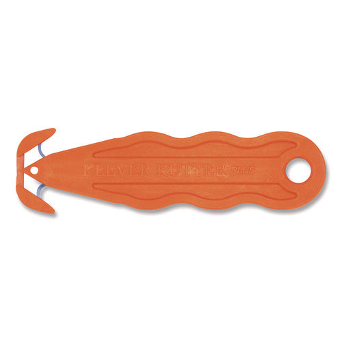 Kurve Blade Plus Safety Cutter, 5.75" Plastic Handle, Orange, 10/Box-(KLVPLS100G)