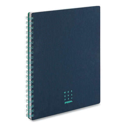 Work Happy Twin-Wire One-Subject Notebook, Medium/College Rule, Lagoon Blue/Turquoise Cover, (40) 11 x 8.5 Sheets-(PPJ107469)