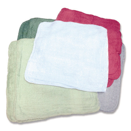 Qwick Wick Terry Towels, 12 x 12, Assorted Colors, 25 lb Bale (Approximately 280/Bale)-(MNHN030C1025)