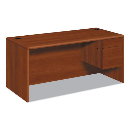 10700 Series "L" Workstation Desk with Three-Quarter Height Pedestal on Right, 66" x 30" x 29.5", Cognac-(HON10783RCO)