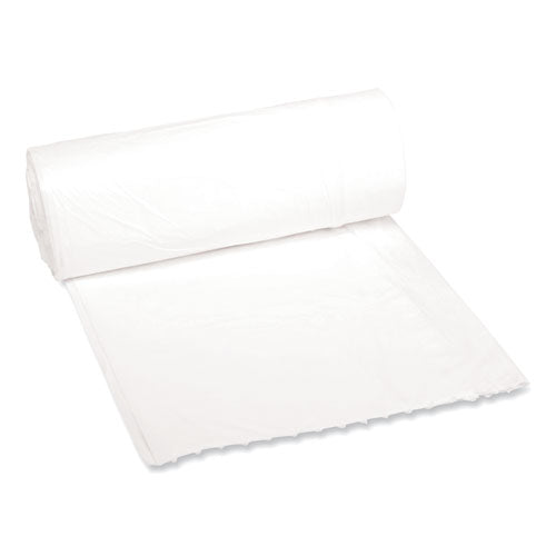 Low-Density Waste Can Liners, 16 gal, 0.4 mil, 24" x 32", White, 25 Bags/Roll, 20 Rolls/Carton-(BWK2432EXH)