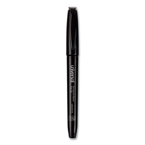 Pen-Style Permanent Marker Value Pack, Fine Bullet Tip, Black, 60/Pack-(UNV07074)