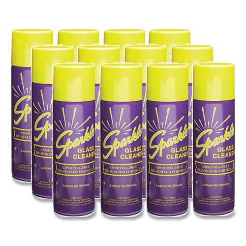 Glass Cleaner, 20 oz Aerosol Spray, 12/Carton-(FUN20620CT)