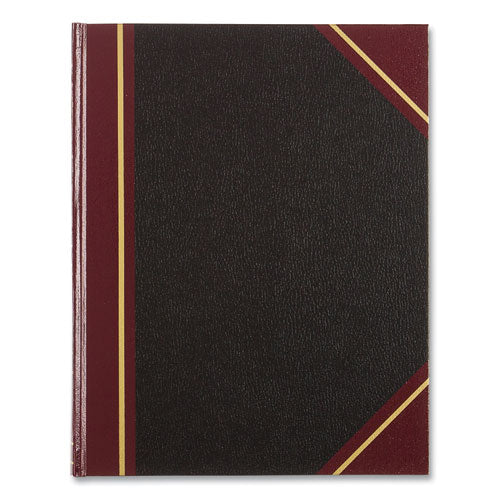 Texthide Eye-Ease Record Book, Black/Burgundy/Gold Cover, 10.38 x 8.38 Sheets, 300 Sheets/Book-(RED56231)