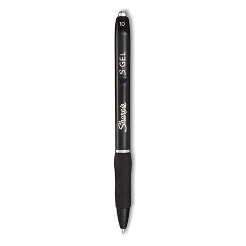 S-Gel High-Performance Gel Pen, Retractable, Bold 1 mm, Black Ink, Black Barrel, 36/Pack-(SAN2096181)