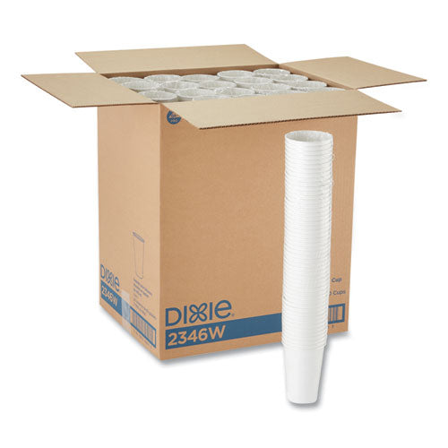 Paper Hot Cups, 16 oz, White, 50/Sleeve, 20 Sleeves/Carton-(DXE2346W)