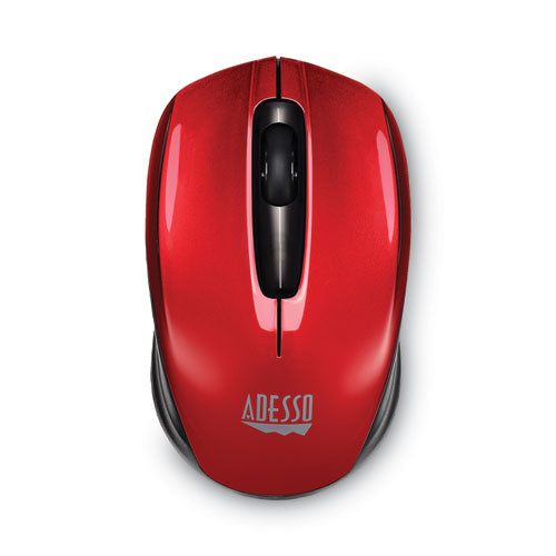 iMouse S50 Wireless Mini Mouse, 2.4 GHz Frequency/33 ft Wireless Range, Left/Right Hand Use, Red-(ADEIMOUSES50R)