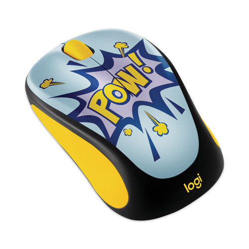 Design Collection Wireless Optical Mouse, 2.4 GHz Frequency/33 ft Wireless Range, Left/Right Hand Use, Pow-(LOG910006122)