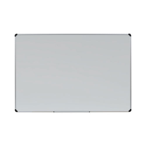 Magnetic Steel Dry Erase Marker Board, 72 x 48, White Surface, Aluminum/Plastic Frame-(UNV43735)