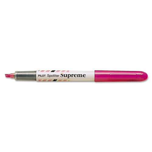 Spotliter Supreme Highlighter, Fluorescent Pink Ink, Chisel Tip, Pink/White Barrel-(PIL16005)