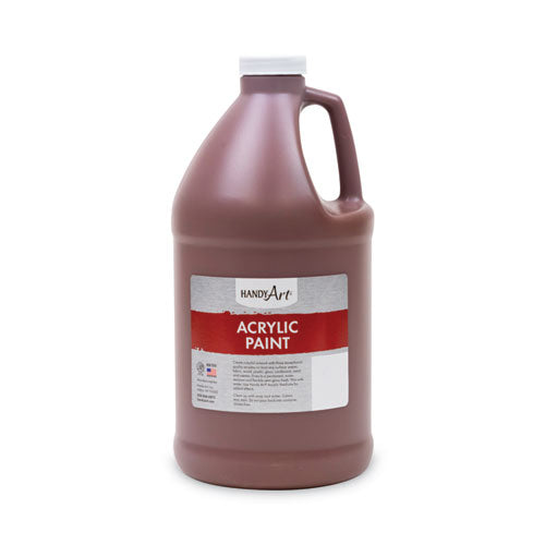 Acrylic Paint, Brown, 64 oz Bottle-(HAN102085)
