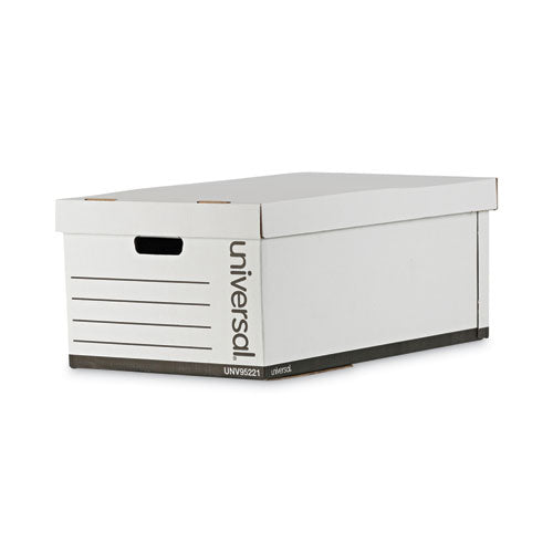 Medium-Duty Easy Assembly Storage Box, Legal Files, White, 12/Carton-(UNV95221)