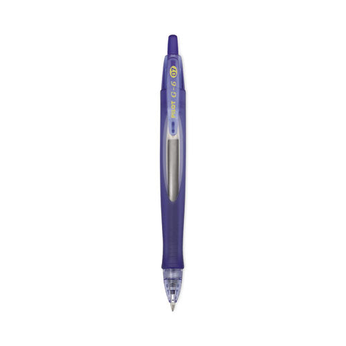 G6 Gel Pen, Retractable, Fine 0.7 mm, Blue Ink, Blue Barrel-(PIL31402)