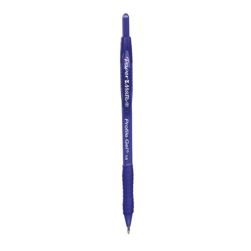 Profile Gel Pen, Retractable, Bold 1 mm, Blue Ink, Translucent Blue Barrel, Dozen-(PAP2102161)