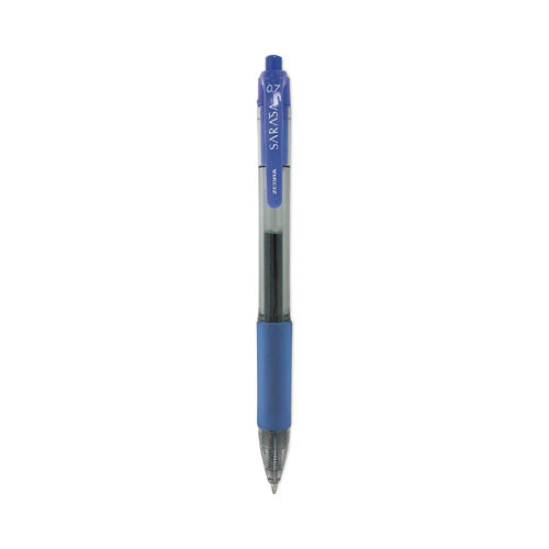 Sarasa Dry Gel X20 Gel Pen, Retractable, Medium 0.7 mm, Blue Ink, Translucent Blue Barrel, 36/Pack-(ZEB46236)