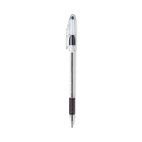 R.S.V.P. Ballpoint Pen Value Pack, Stick, Medium 1 mm, Black Ink, Clear/Black Barrel, 24/Pack-(PENBK91ASWUS)