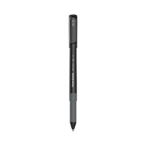 Write Bros. Grip Ballpoint Pen, Stick, Medium 1 mm, Black Ink, Black Barrel, Dozen-(PAP2124509)
