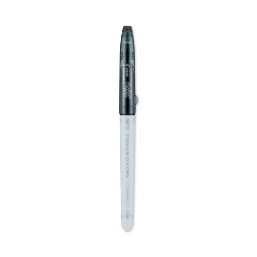 FriXion Colors Erasable Porous Point Pen, Stick, Bold 2.5 mm, Black Ink, White Barrel-(PIL41410)
