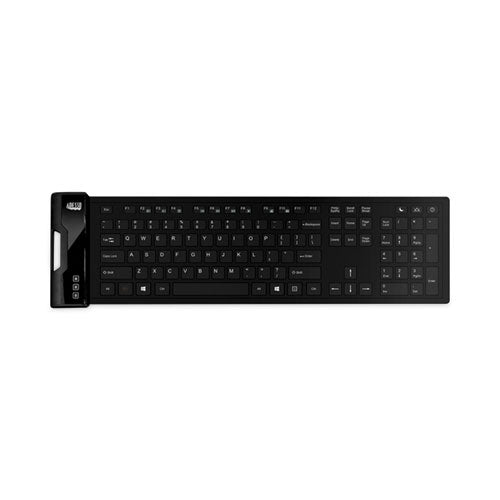 Slimtouch 232 Antimicrobial Waterproof Flex Keyboard, 120 Keys, Black-(ADEAKB232UB)