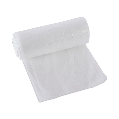 High-Density Can Liners, 10 gal, 6 microns, 24" x 23", Natural, 50 Bags/Roll, 20 Rolls/Carton-(BWK242306)
