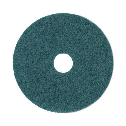 Heavy-Duty Scrubbing Floor Pads, 19" Diameter, Green, 5/Carton-(BWK4019GRE)