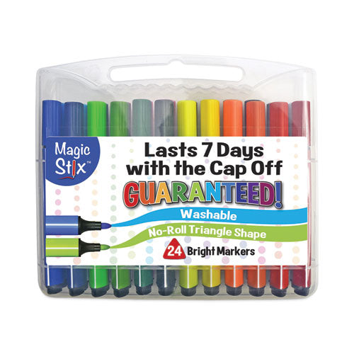 Magic Stix Markers, Medium Bullet Tip, Assorted Colors, 24/Pack-(TPG397)
