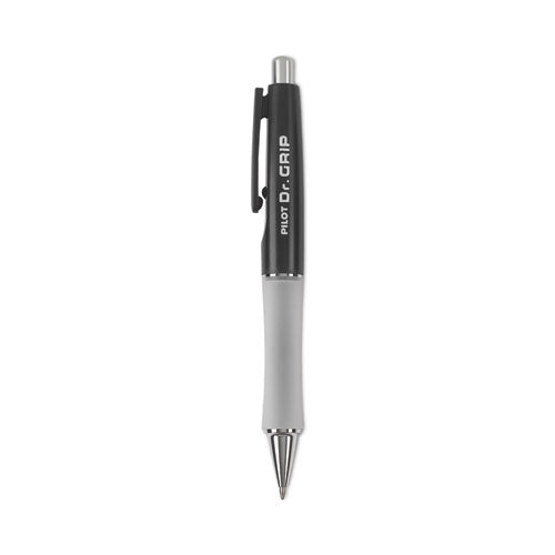 Dr. Grip Ballpoint Pen, Retractable, Medium 1 mm, Black Ink, Black Barrel-(PIL36100)