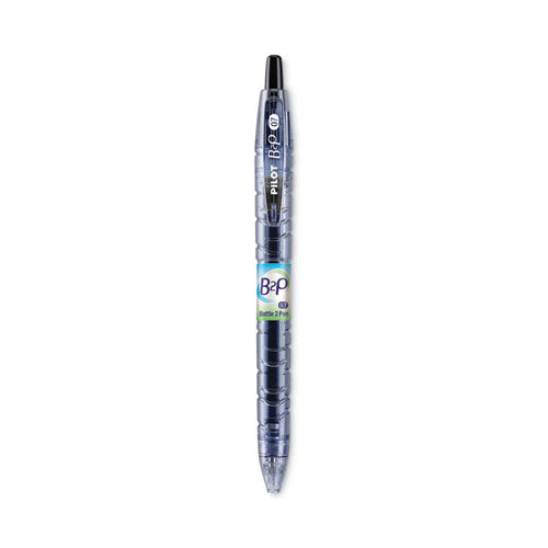 B2P Bottle-2-Pen Recycled Gel Pen, Retractable, Fine 0.7 mm, Black Ink, Translucent Blue Barrel-(PIL31600)