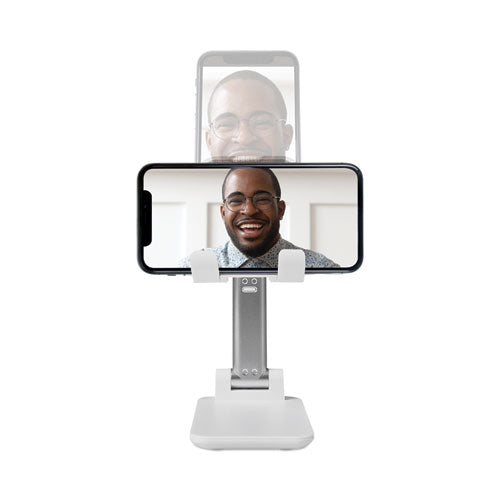 Metal Foldable Portable Tablet/Phone Stand, White-(VOXJPS15V)