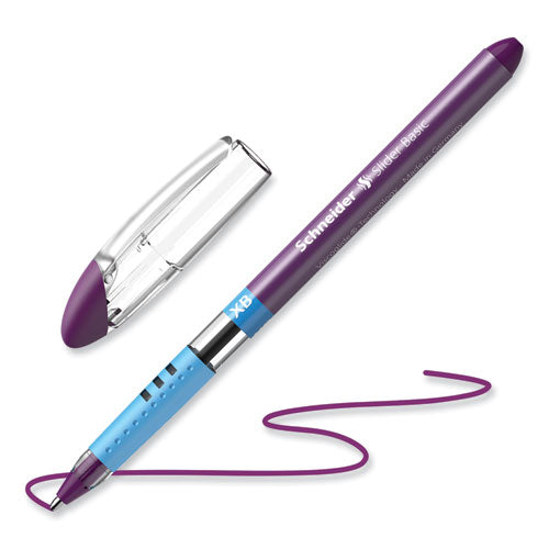 Slider Basic Ballpoint Pen, Stick, Extra-Bold 1.4 mm, Violet Ink, Violet Barrel, 10/Box-(RED151208)