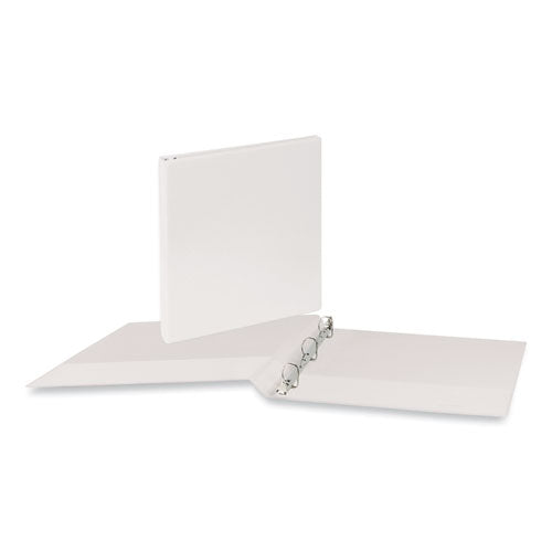 Slant D-Ring View Binder, 3 Rings, 0.5" Capacity, 11 x 8.5, White-(UNV20702)