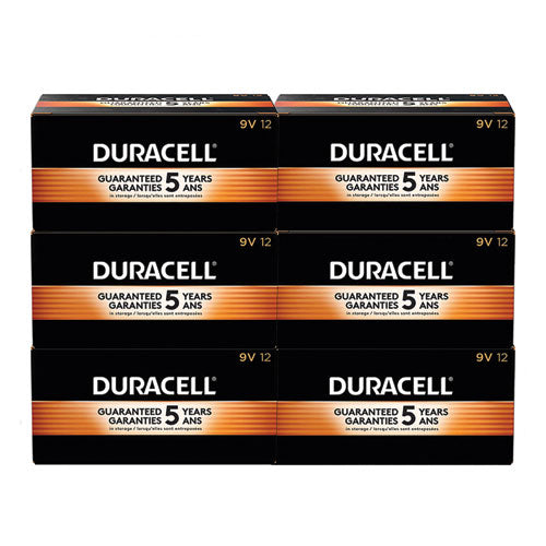 CopperTop Alkaline 9V Batteries, 72/Carton-(DURMN1604CT)