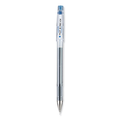 G-TEC-C Ultra Gel Pen, Stick, Extra-Fine 0.4 mm, Blue Ink, Clear Barrel, Dozen-(PIL35492)