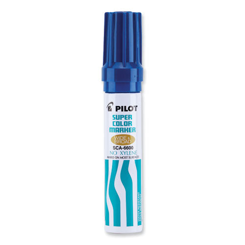 Jumbo Refillable Permanent Marker, Broad Chisel Tip, Blue-(PIL45200)