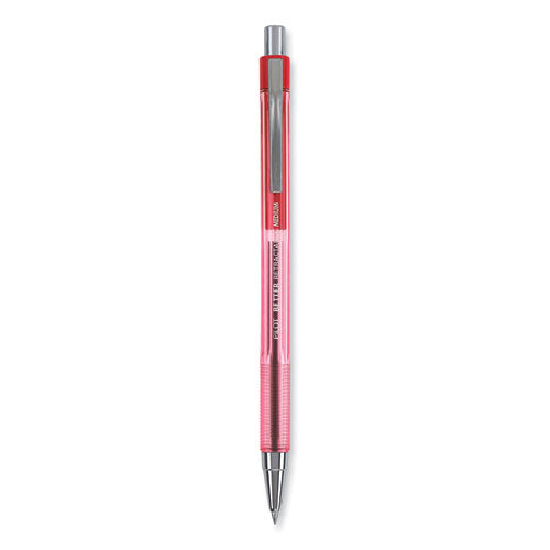 Better Ballpoint Pen, Retractable, Medium 1 mm, Red Ink, Translucent Red Barrel, Dozen-(PIL30007)