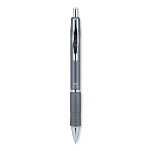 G2 Limited Gel Pen, Retractable, Fine 0.7 mm, Black Ink, Charcoal Barrel-(PIL31536)