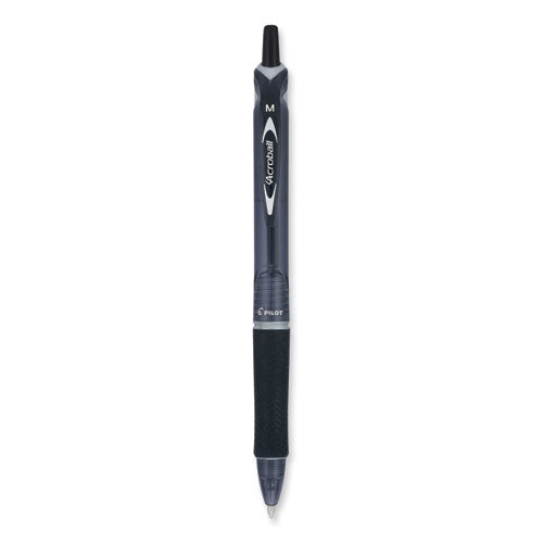 Acroball Colors Advanced Ink Ballpoint Pen, Retractable, Medium 1 mm, Black Ink, Black Barrel-(PIL31821)