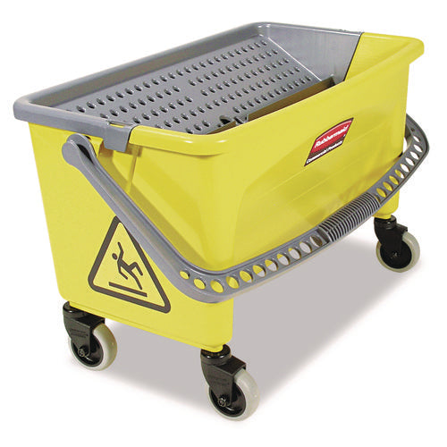 HYGEN Press Wring Bucket for Microfiber Flat Mops, 43 qt, Yellow-(RCPQ90088YW)