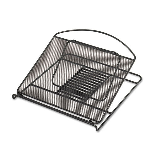 Onyx Mesh Laptop Stand, 12.25" x 12.25" x 2", Black-(SAF2161BL)