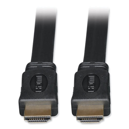 High Speed HDMI Flat Cable, Ultra HD 4K, Digital Video with Audio (M/M), 3 ft, Black-(TRPP568003FL)