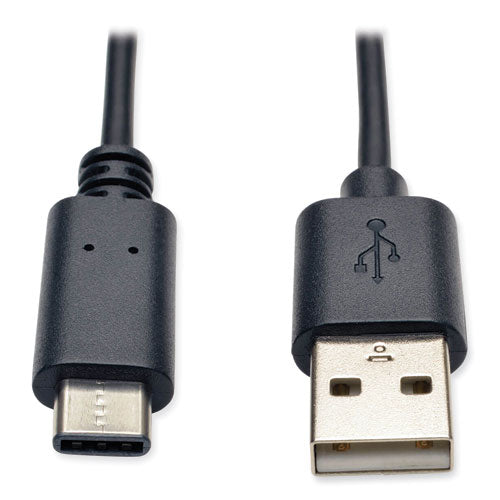 USB 2.0 Cable, USB Type-A to USB Type-C (USB-C) (M/M), 6 ft, Black-(TRPU038006)