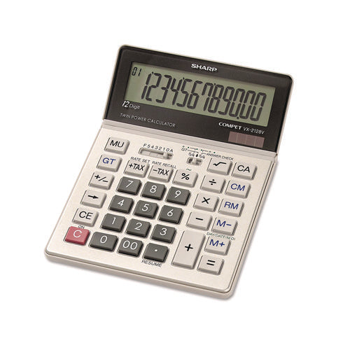 VX2128V Commercial Desktop Calculator, 12-Digit LCD-(SHRVX2128V)