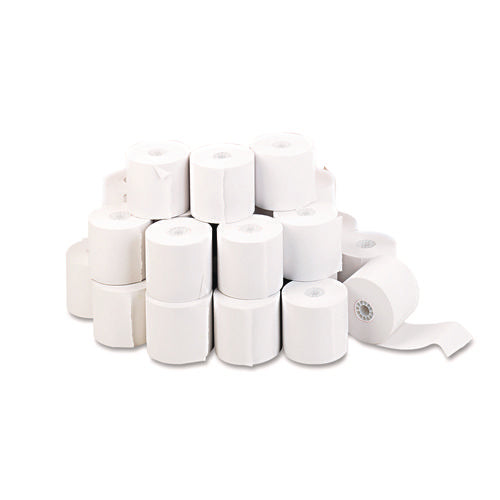 Impact and Inkjet Print Bond Paper Rolls, 0.5" Core, 2.25" x 130 ft, White, 100/Carton-(UNV35710GN)