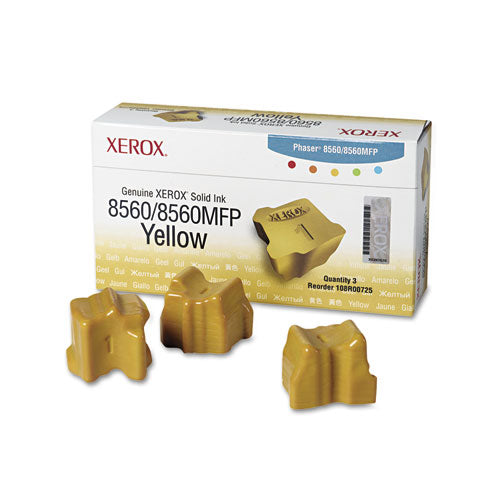 108R00725 Solid Ink Stick, 3,400 Page-Yield, Yellow, 3/Box-(XER108R00725)