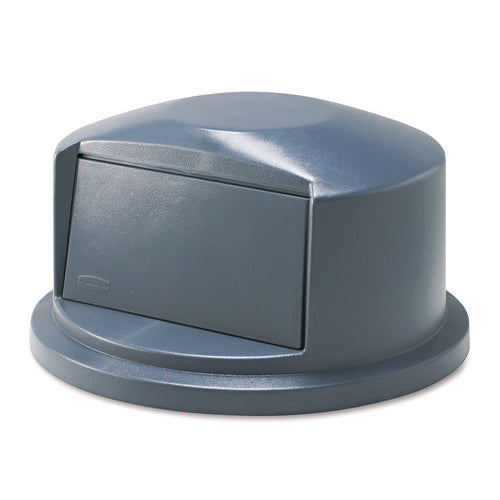 BRUTE Dome Top Swing Door Lid for 32 gal Waste Containers, 22.75" Diameter x 12.25h, Gray-(RCP263788GY)