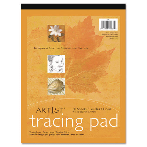 Art1st Parchment Tracing Paper, 16 lb, 9 x 12, White, 50/Pack-(PAC2312)