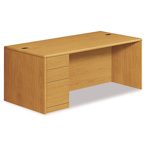 10700 Series Single Pedestal Desk with Full-Height Pedestal on Left, 72" x 36" x 29.5", Harvest-(HON10788LCC)