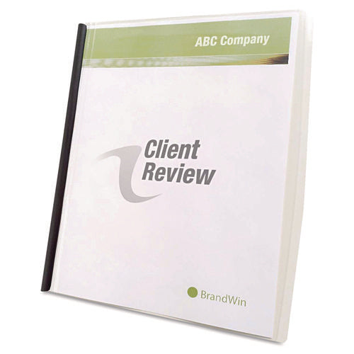 Slide n Bind Report Cover, Swing Clip, 8.5 x 11, Frosted/Clear, 10/Pack-(GBC67504)