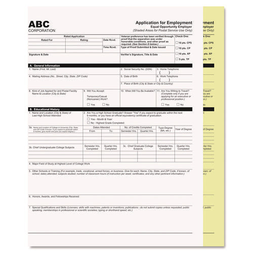 Digital Carbonless Paper, 2-Part, 8.5 x 11, White/Canary, 2,500/Carton-(ICX90771003)